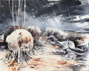 Der zweite Stock, 120 x 150 cm, Öl auf Leinwand, 2017