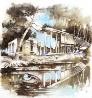 „Past Forward IV“ , Öl und Acryl auf Leinwand / oil and acrylic on canvas, 180 x 170 cm, 201