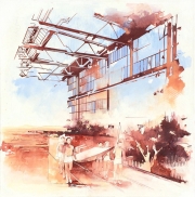 „Searching for Memories XI“ , Öl und Acryl auf Leinwand / oil and acrylic on canvas, 70 x 70 cm, 2015