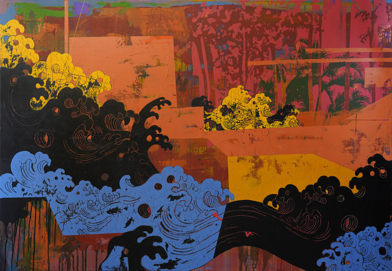 Juan Miguel Pozo „Floridastrom“ Acryl auf Leinwand 140 x 200 cm 2020