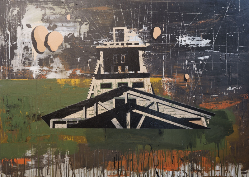 Juan Miguel Pozo „Coal“ Acryl auf Leinwand 100 x 140 cm 2020