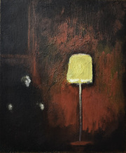 "Lambeth Ghost“ Acryl und Goldpaste auf Leinwand 30 x 25 cm 2025