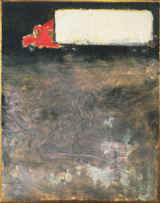 "Cargo“ Acryl und Goldpaste auf Leinwand 25,5 x 20 cm 2025