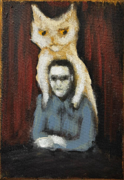 Big Night Out Acryl und Goldpaste auf Leinwand 21 x 15 cm 2025