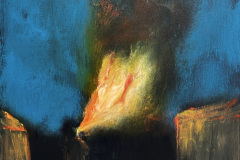 „Firebreather“ Acryl und Goldpaste auf Leinwand 50 x 40 cm 2025