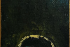 "Lunar Road“ Acryl und Goldpaste auf Leinwand 30 x 15 cm 2025