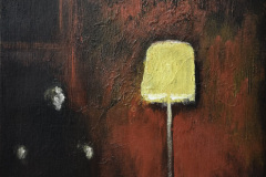 "Lambeth Ghost“ Acryl und Goldpaste auf Leinwand 30 x 25 cm 2025