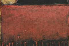 Bed Sitter Acryl und Goldpaste auf Leinwand 36 x 26 cm 2025