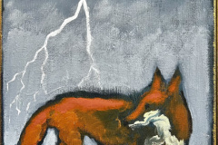 „Reynard“ Acryl und Goldpaste auf Leinwand 40 x 30 cm 2025