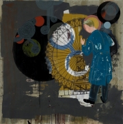 Eine neue Welt - Idee 150 x 150 cm Acryl auf Leinwand