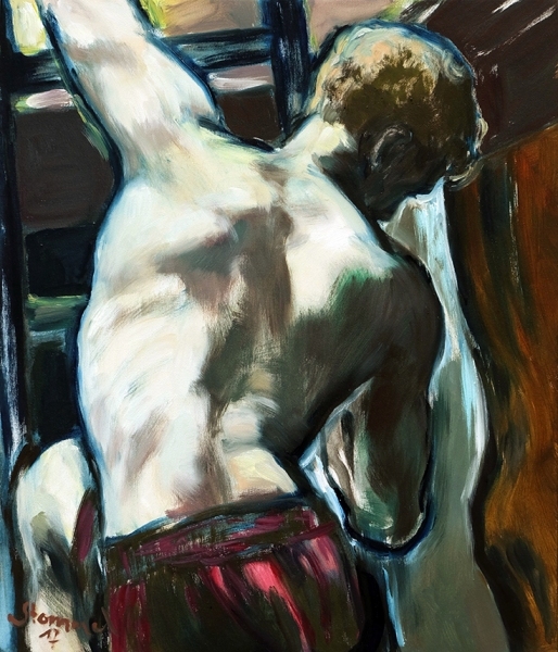 Martin Stommel "Achaier" 73 x 61 cm Öl auf Leinwand 2017