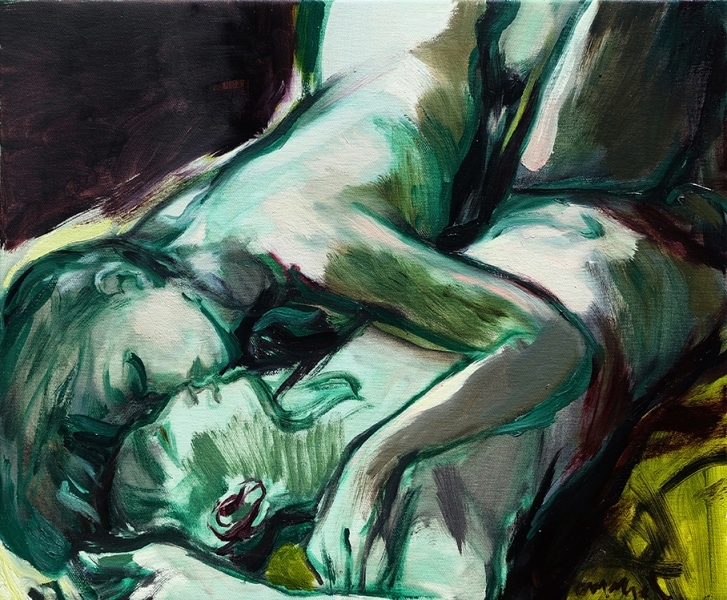 Martin Stommel "Liebespaar" Öl auf Leinwand  50 x 60 cm 2020