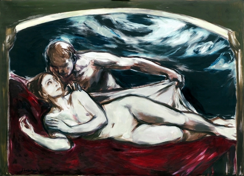 Martin Stommel „Die Mitte der Nacht“ 140 x 190 cm  Öl auf Leinwand  2020