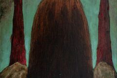 -Girl_No_11- 30 x 24 cm, Bleistift, Kohle und Öl auf Leinwand, 2025