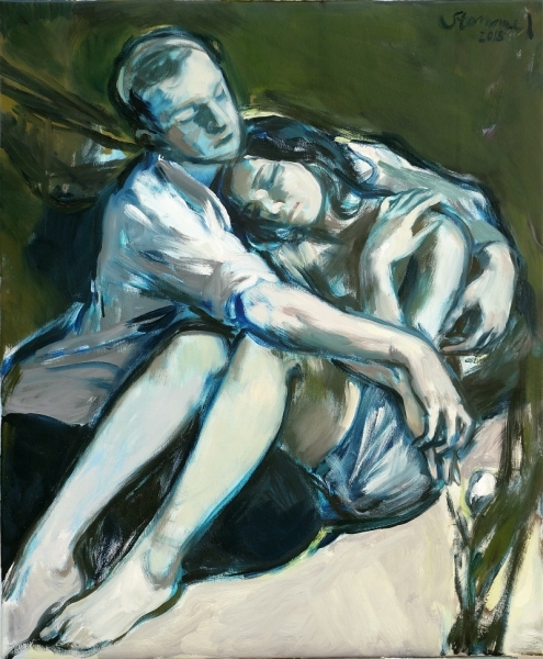 "Lovers"  88 x 72 cm Öl auf Leinwand  2018