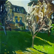 „Blühende Aprikose“  Öl auf Leinwand   40 x 40 cm 2020