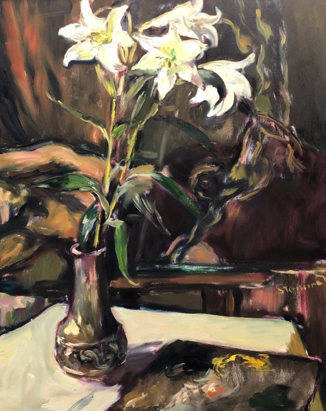 \"Lilien\" 79 x 63 Öl auf Leinwand 2013