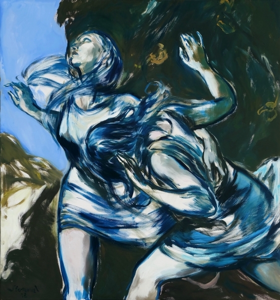 \"Maenads\" 130 x 120 cm Öl auf Leinwand 2018