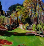 Annaberg im Frühjahr 90 x 85 cm Öl auf Leinwand 2019