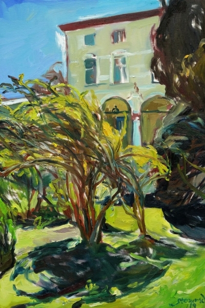 "Unser Garten II"  90 x 61 cm Öl auf Leinwand 2019