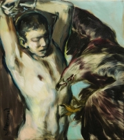 "Prometheus und der Adler" 58 x 51 cm Öl auf Leinwand  2017