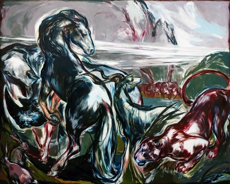 \"Day 6\" 210 x 260 cm Öl auf Leinwand 2019