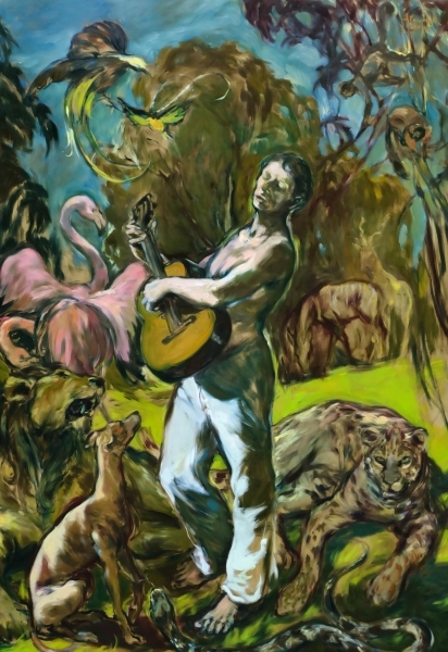 "Der Sänger" 230 x 160 cm Öl auf Leinwand 2014