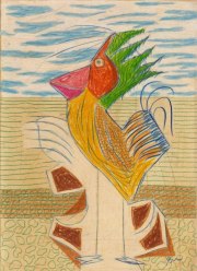 LE POMPOUX Buntstift auf Papier 30 x 21 cm 2026