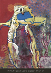 -Figure 17- Gouache, Pastel auf Papier 40 x 30 cm