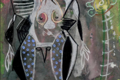 -Woman in Good Hope- Gouache, Pastel auf Papier, 40 x 30 cm