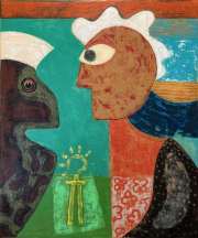 „Unequal Conversation“ Öl auf Leinwand / oil on canvas 60 x 50 cm 2024
