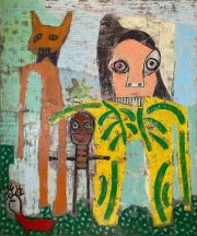 FAMILY PETS, Öl auf Leinwand, 120 x 100 cm, 2023
