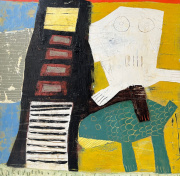 „Phantom Ghost and Fish“ Öl auf Leinwand  60 x 60 cm 2023