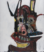 Max Giermann -ohne Titel- Acryl und Tinte auf Leinwand 180 x 150 cm 2025