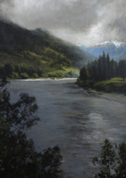 Mountain Storm 50 x 70 cm Öl auf Leinwand 2022