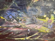 ANDREA DAMP „Aita“ Öl undAcryl auf Leinwand / oil and acrylic on canvas 30 x 40 cm 2023