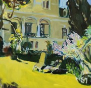 Martin Stommel "unser garten" 90 x 61 cm Öl auf Leinwand 2019