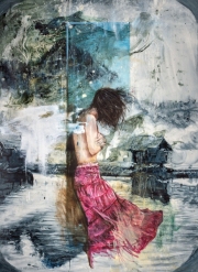 Arny Schmit "Der Geschmack von Schnee"   150 x 110 cm  Öl auf Leinwand 2018