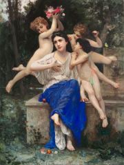 Armin Völckers "Europa und die Meise" (nach  Bouguereau )  160 x 120 cm, Öl auf Leinwand  2020