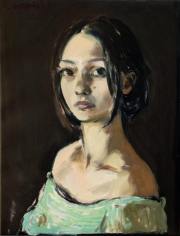 7 / 9 „Bildnis einer jungen Frau“  Öl auf Leinwand  57 x 43 cm 2021