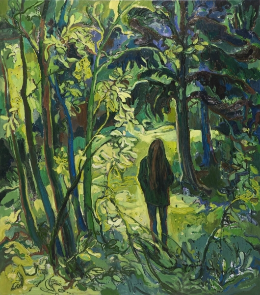 "Girl in the Forest"    Öl auf Leinwand 170 x 150 cm 2018