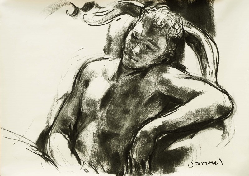 Endymion Zeichnung Kohle auf Papier 60 x 80 cm 2016