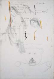 PETER DOHERTY    „60 Watts of Sunshine“    Bleistift, Acryl auf Leinwand / graphite, acrylic on canvas    73 x 50 cm    o. A. / n/s