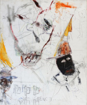 PETER DOHERTY    „Silence“    Mixed Media auf Leinwand / mixed media on canvas    65 x 54 cm    2018