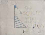 PETER DOHERTY    „The Soul of Sweet Delight Cannot Be Defiled“    Buntstifte auf Leinwand / crayons on canvas    34 x 41 cm    2005