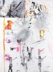 „Trance“ mixed media, applications on canvas 81 x 60 cm 2016