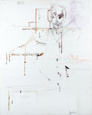 „Haine Durée Date“ mixed media on canvas 100 x 80 cm 2015