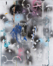 „Necklace“ spray paint, acrylic on canvas 76 x 61 cm 2019