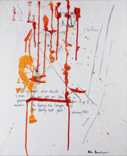 „At My Age What Should I Write?“ acrylic, marker on canvas 61 x 50 cm 2022