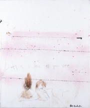 „Shotters in Love“ mixed media, spray paint, pencil on canvas 65 x 54 cm 2018